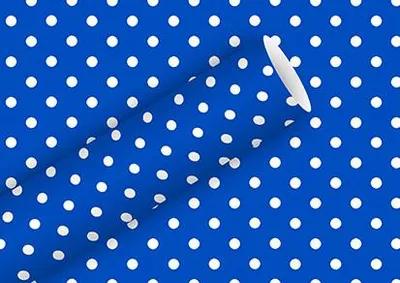 Produktbild von Geschenkpapier blau mit Punkten 2 m