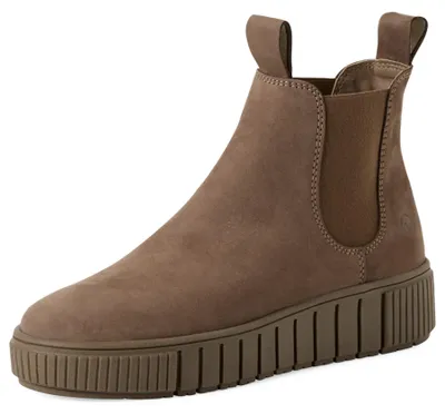 Produktbild von Tamaris Damen Stiefelette Chalsea Leder Zuglasche Profilsohle 1-25403-43, Größe:40 EU, Farbe:Beige