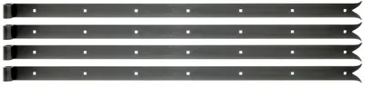 Winkelband mit Karperstaart, schwarz, 1000 mm, 4 Stück
