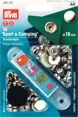 Obrázok produktu pre Prym lisovací kolík Sport & Camping MS 15 mm striebornej farby