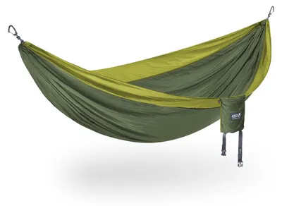 Image de ENO DoubleNest hamac vert olive avec bord melon Hamac