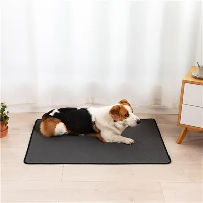 Produktbild von 1Stück Welpenunterlagen Waschbar, 140 x 90 cm Wiederverwendbare Matten für Hunde, Schnell Absorbierend Puppy Training Pads für Sofa und Boden, Grau