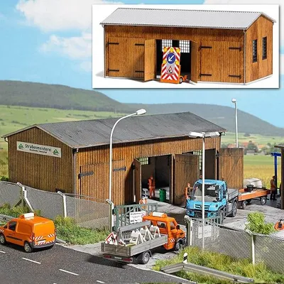 Zdjęcie produktu dla Busch 1456 – 1:87 / H0 Hala pojazdów – nowy