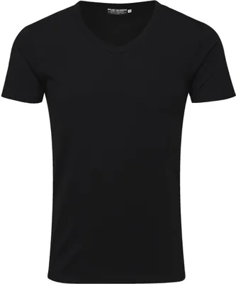 Produktbild von Jack & Jones Herren T-Shirt Basic V-Ausschnitt 12059219, Größe:L, Farbe:Schwarz