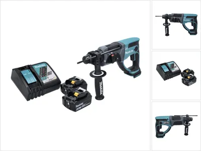 Produktbild von Makita DHR 202 RG Akku Kombihammer 18 V 2,0 J SDS Plus + 2x Akku 6,0 Ah + Ladegerät