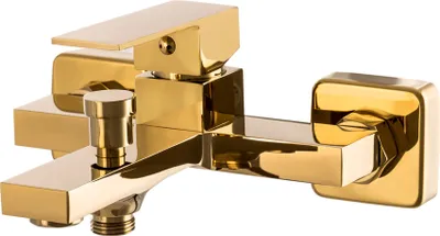 Produktbild von Quadratische Badewannenarmatur Gold Ister Tap