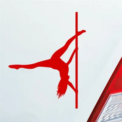 Produktbild von Auto Aufkleber Sexy Girl Tanzen Poledance Strip GoGo Pin Up 12x9 cm Rot Sticker Heckscheibenaufkleber