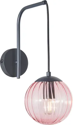 Produktbild von Olucia - RIFKA - Wandleuchte - Rosa / Schwarz