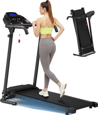 Obrázek produktu pro Běžecký pás, motor 2,5 HP, skládací elektrický fitness přístroj s ovládáním přes LCD aplikaci