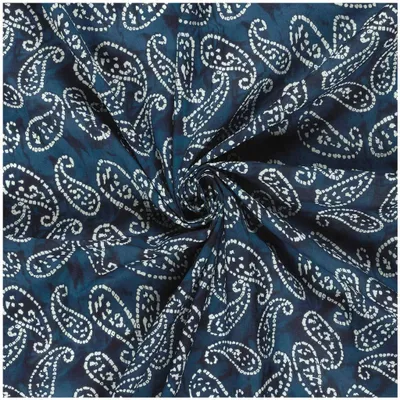 Produktbild von Voilestoff Baumwollstoff Batik Paisley145cm Meterware Sommerstoff