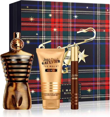 Produktbild von Jean Paul Gaultier Le Male Elixir Parfum 125 ml + Parfum MINI 10 ml + SG 75 ml (man)