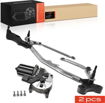 Image de Frankberg 1x moteur d'essuie-glace moteur d'essuie-glace+1x tringlerie pour BMW Série 5 E60 Série 5 Touring E61 2001-2010