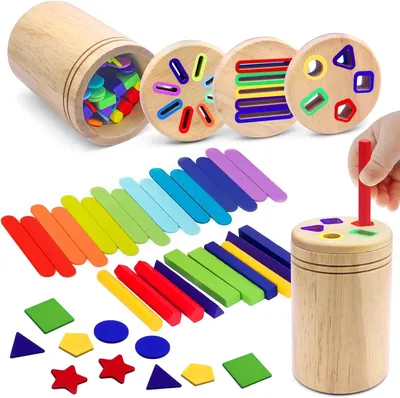 Image de 1 jouet Montessori en bois pour enfants de 1 à 3 ans
