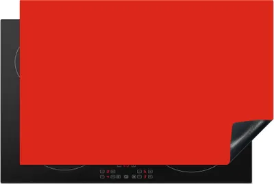 Produktbild von KitchenYeah© Herdabdeckplatte Rot - Farbe - Einfarbig , 81x52cm, Küche Deko, Glaskeramikkochfeld Herdabdeckung, Abdeckplatte fùr Kochfeld