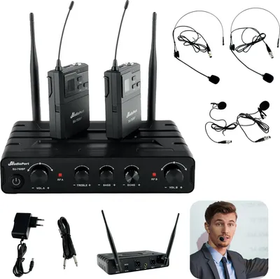 Obrázok produktu pre Audioport SU-750BP 2x Headset Bodypack UHF bezdrôtový mikrofónny set