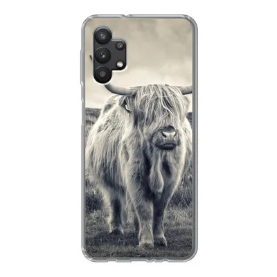Produktbild von MuchoWow® Handyhülle Schutzhülle Hülle für Samsung Galaxy A32 5G Schottischer Hochländer - Tiere - Wolken - Kuh - Natur Silikon Softcase Handy Hülle - Softcase