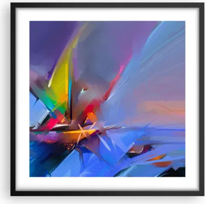Produktbild von Gerahmtes Poster - Schwarzer Rahmen - Abstraktion modern - 50x50 cm - Wand Bild - Wanddeko - Wandbilder - Kunstposter - Wandposter - Bilderrahmen - Bilder - Kunstdruck - Wandbild - P2BAC50x50-4030