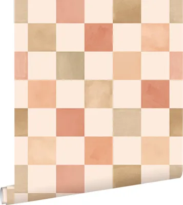 Zdjęcie produktu dla ESTAhome Tapeta motyw kratki beżowymIterakota 50 x 900 cm