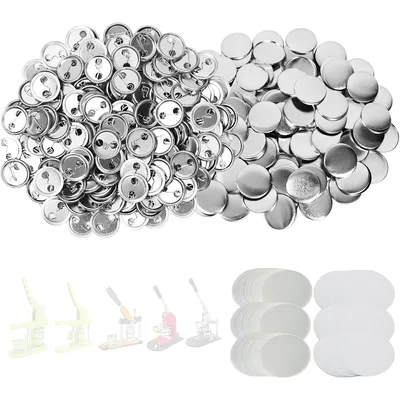 Produktbild von Button Rohlinge 58mm 100 Stück, Metall Weißblech mit Sicherheitsnadel, Zubehör,Buttonrohlinge für Buttonmaschine DIY Abzeichen