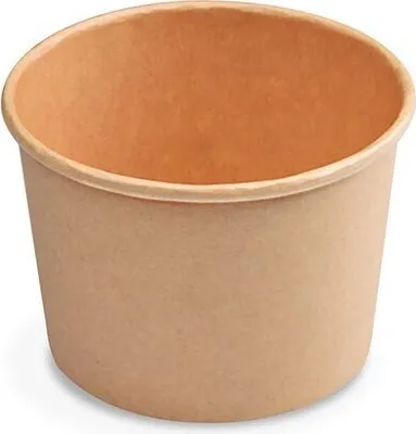 Produktbild von 250x Eisbecher aus Kraftpapier braun Ø90mm 250 ml
