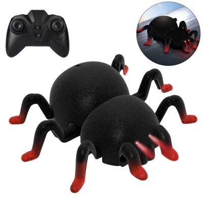 Produktbild von RC Kletterspinne ferngesteuert, wandlaufendes Spielzeug mit LED, wiederaufladbar, für Kinder ab 3 Jahren, Jungen & Mädchen, Halloween Geschenk