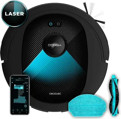Produktbild von Cecotec 08103, Beutellos, Schwarz, Rund, Ladend, 802.11b, 802.11g, Wi-Fi 4 (802.11n), 2.4 GHz