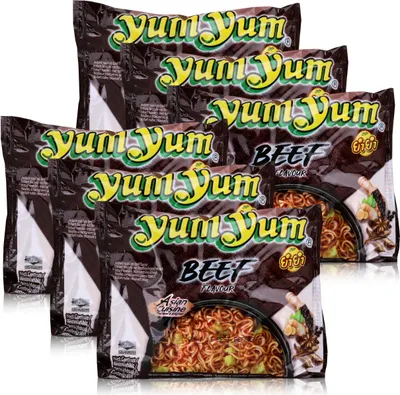 Produktbild von Yum Yum Instant Nudeln Rind 60g - BEEF - Fertiggericht (6er Pack)