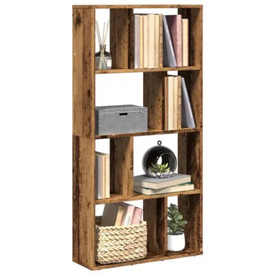 Obrázek produktu pro Knihovna ve vzhledu starého dřeva 60x20x120 cm materiál na bázi dřeva 858154