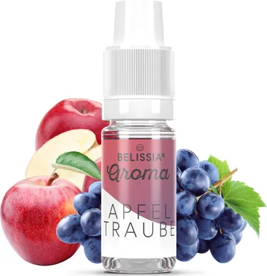 Produktbild von Belissia Lebensmittelaroma Apfel-Traube - 10ml Hochdosiertes Aroma - Kalorienfrei, Vegan - Für Speisen, Getränke, Shake, Quark, Nebelmaschine uvm.