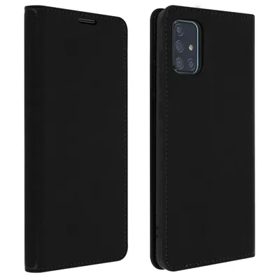 Image de Avizar, étui en cuir avec portefeuille pour Samsung Galaxy A51, noir