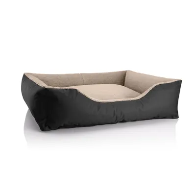 Obrázok produktu pre Pelech pre psa TEDDY, pohovka pre psa, (XL) cca 100x85x23cm, NAMIB-BLACK (čierna/béžová)