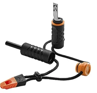 Imagen del producto de Encendedor con compartimento impermeable para yesca, incluye silbato de emergencia