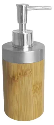 Productafbeelding van Bamboe Zeepdispenser voor Badkamer en Keuken, Handmatig Navulbaar