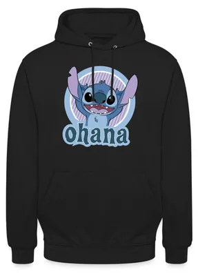 Produktbild von Lilo & Stitch Ohana Uni Hoodie, XL, Schwarz