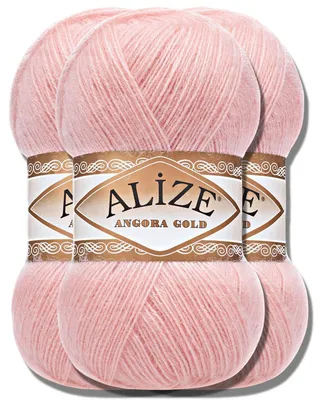 Image de Laine Angora Gold Alize, 3 pelotes de 100g, couleur unie, idéale pour le crochet et le tricot (363)