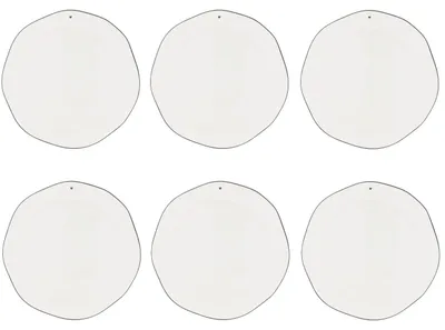 Produktbild von 6er Set Speiseteller, Essteller KLEINES HERZ schwarz D. 27cm Bastion Collections