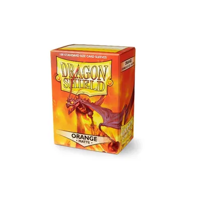 Produktbild von Matt-Orange Kartenschutzhüllen 100 Stück für Karten 63x88 mm