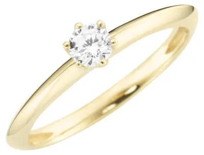 Produktbild von Karat 93012140540 Ring Damen im Brillantschliff 375-er Gelb-Gold Zirkonia Gr. 54