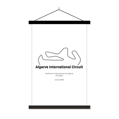 Produktbild von MuchoWow® Textilposter Formel 1 - Portugal - Rennstrecke 60x90 cm mit schwarzem Rahmen - Poster Wohnzimmer