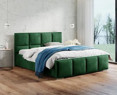 Produktbild von Furmeb24 - CLOUD 200 x 200 cm - Polsterbett aus Holzrahmen , Doppelbett mit h¶her Kopsttze - Inclusive Matraze - (Velutto 10)