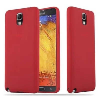 Obrázok produktu pre Cadorabo puzdro pre Samsung Galaxy NOTE 3 ochranné puzdro v červenej farbe puzdro na mobilný telefón TPU silikónový kryt