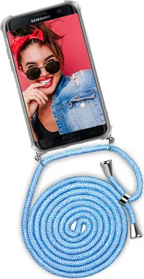 Produktbild von TWIST-Case + TWIST-Cord für Samsung Galaxy S7 Edge, Farbe:Chilly Jeans (Silber)