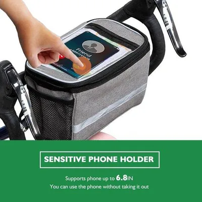 Produktbild von Famanu Halter Fahrradtasche - 6,8 Zoll Kühltasche für warme oder kalte Speisen