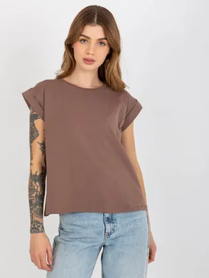 Produktbild von Basic Feel Good Kurzarm-T-Shirt für Frauen al-Ansari braun S