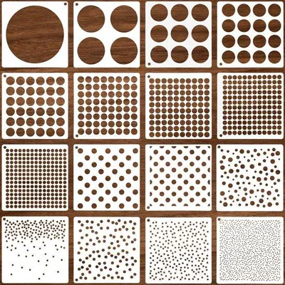 Image de Jeux de cercles géométriques - 16 pièces - Réutilisables - 15 x 15 cm
