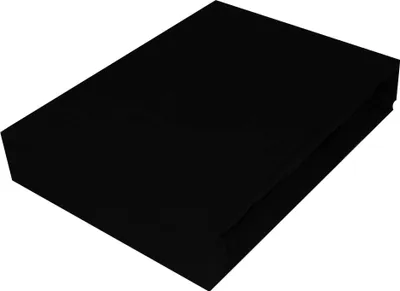 Produktbild von Spannbettlaken Jersey Bettlaken Betttuch Laken mit Gummizug 100% Baumwolle 70x200 cm SCHWARZ PREMIUM