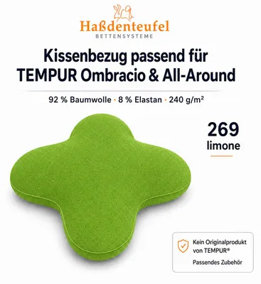 Produktbild von Kissenbezug passend für TEMPUR Ombracio & All-Around Schmetterlingskissen, KI-generiertes Bild