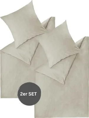 Produktbild von ESPRIT Renforcé Kissenbezüge und Bettwäsche HARP Grau 135 x 200 cm - 2er Set