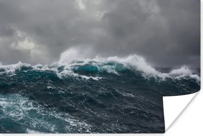 Produktbild von MuchoWow® Poster Meer - Sturm - Welle 180x120 cm - Fotoplakat