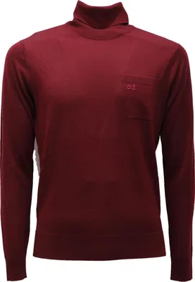 Obrázek produktu pro 6085AF dolcevita uomo DSQUARED2 bordeaux vlněný svetr s rolákem muž